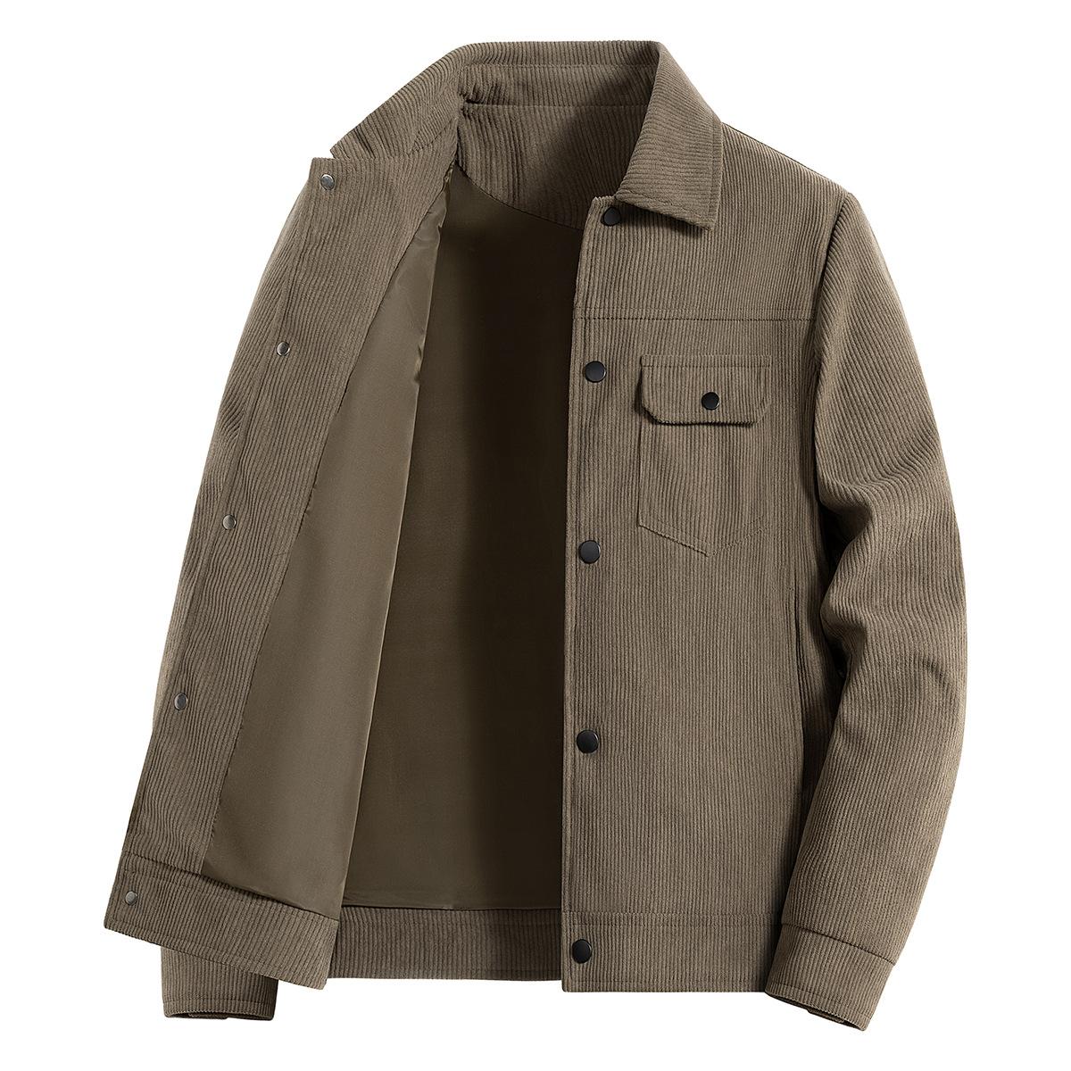 Lockere, lässige, vielseitige Cord-Oberteil für Herren im Frühjahr und Herbst in großer Größe 6XL von Joom DACH