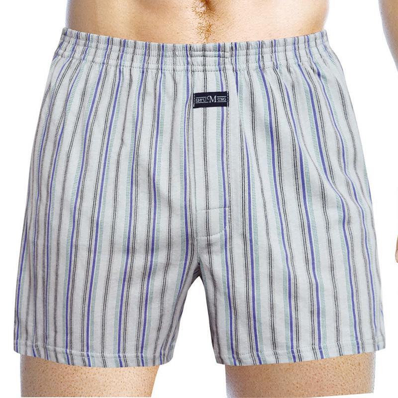 Lockere Boxershorts für Herren aus reiner Baumwolle mit hoher Taille – große Größe, Sommerpassform 3XL (240-280 jin) von Joom DACH