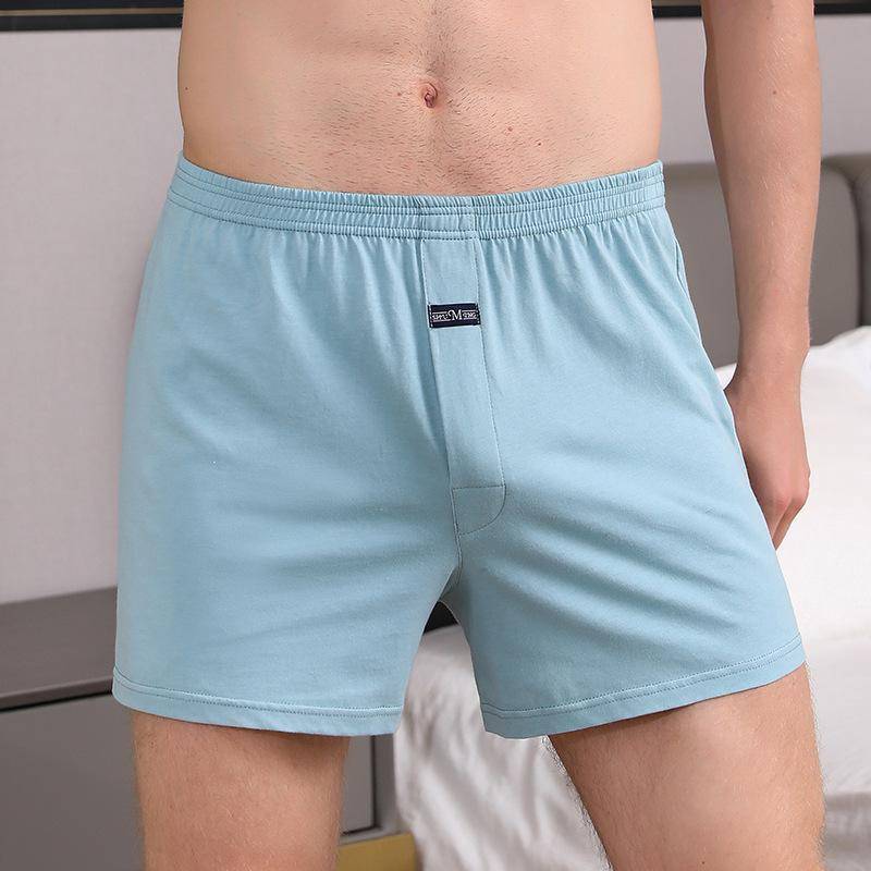 Lockere Boxershorts für Herren aus reiner Baumwolle mit hoher Taille – große Größe, Sommerpassform 3XL (240-280 jin) von Joom DACH