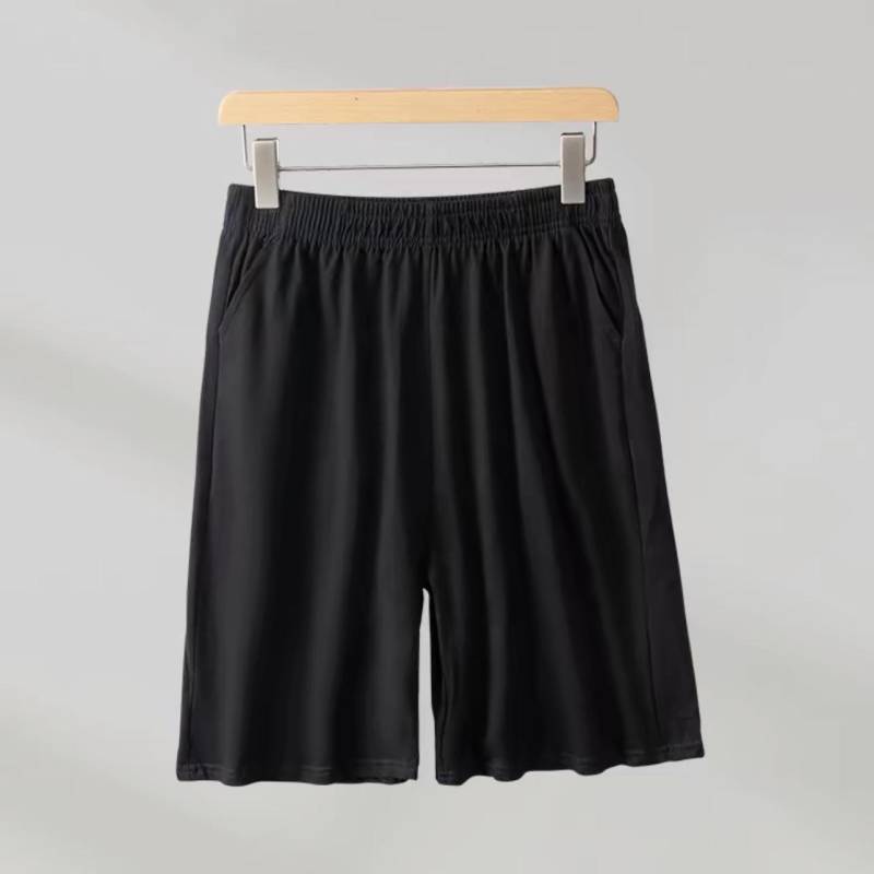 Lockere Pyjama-Shorts aus Baumwolle für Herren - Sommer, große Größe 5XL schwarz von Joom DACH