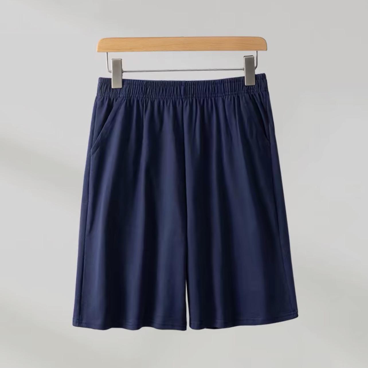 Lockere Pyjama-Shorts aus Baumwolle für Herren - Sommer, große Größe XL dunkelblau von Joom DACH