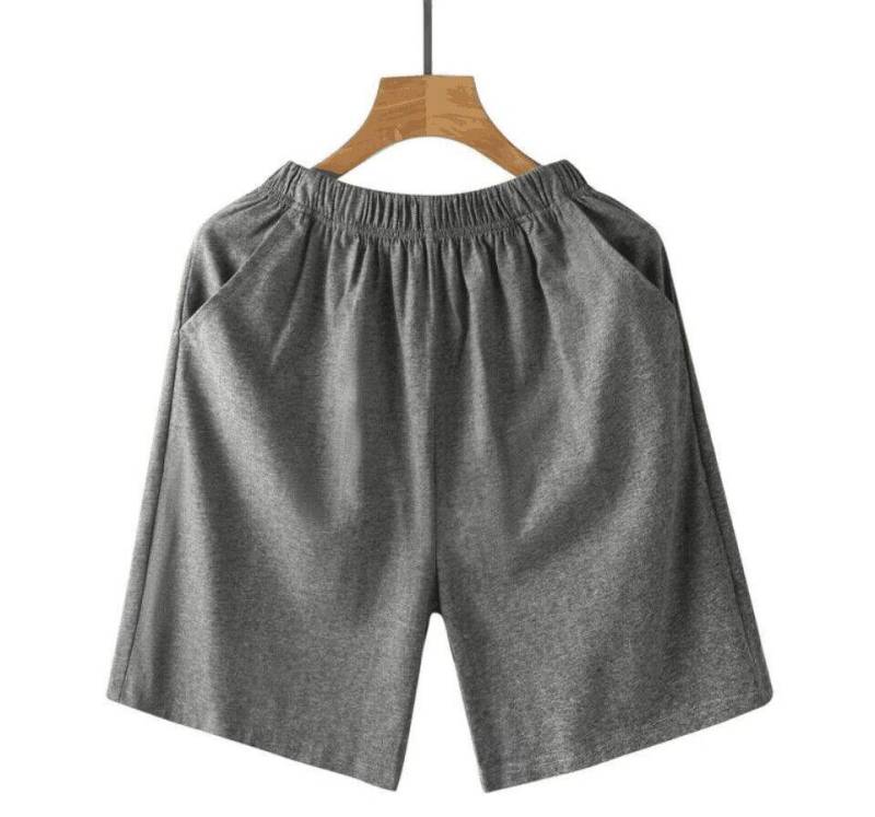 Lockere Pyjama-Shorts aus Baumwolle für Herren – trendiges, lässiges Design mit weitem Bein 5XL dunkelgraue von Joom DACH