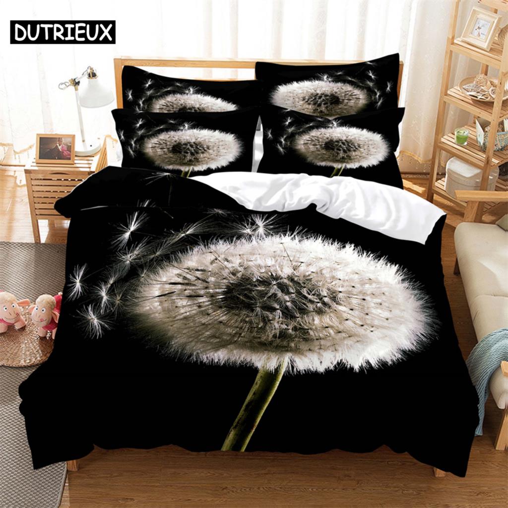 Löwenzahn Mode Bettwäsche Set 2/3tlg. 3D Digitaldruck Bettbezug Sets 1 Bettbezug + 1/2 Kissenbezüge US/EU/AU Größe EU single(135x200cm)&set von Joom DACH