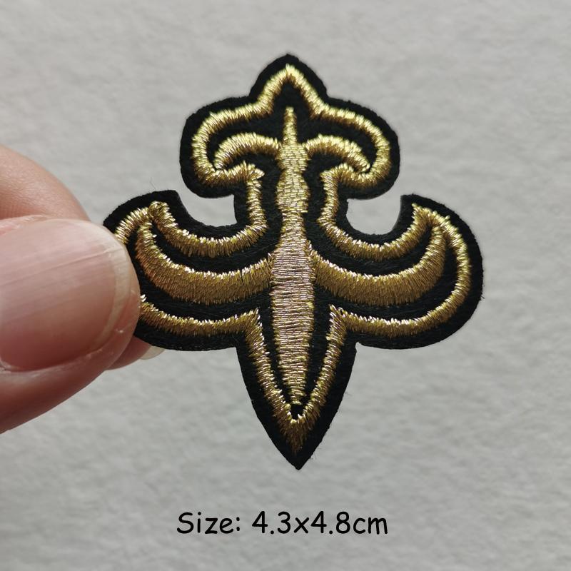 Logo Stickerei Patch Eisen Auf Patches DIY Rock Stil Punk Patches Auf Kleidung Mode Streifen DIY Punk Abzeichen Aufkleber 4.3x4.8cm von Joom DACH