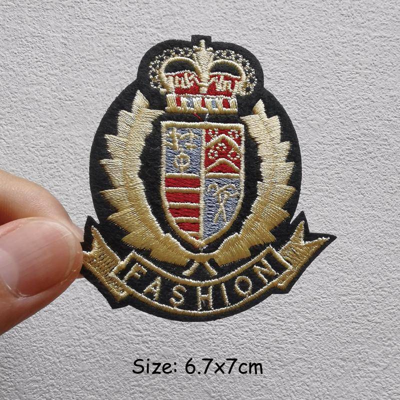 Logo Stickerei Patch Eisen Auf Patches DIY Rock Stil Punk Patches Auf Kleidung Mode Streifen DIY Punk Abzeichen Aufkleber 6.7x7cm von Joom DACH