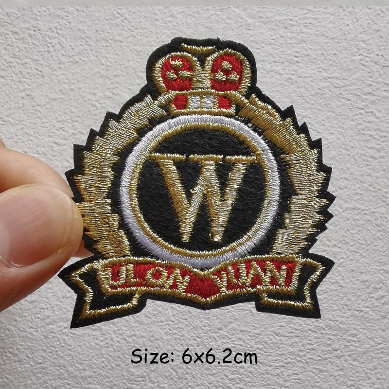 Logo Stickerei Patch Eisen Auf Patches DIY Rock Stil Punk Patches Auf Kleidung Mode Streifen DIY Punk Abzeichen Aufkleber 6x6.2cm von Joom DACH