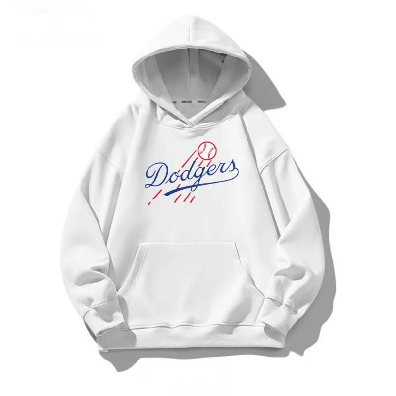 Los Angeles Dodgers Pullover Unisex Lockerer Beiläufiger Kapuzenpullover Langarm Sweatshirts Sportwear Übergroße Mode Damen Herren Hoody S weiß von Joom DACH