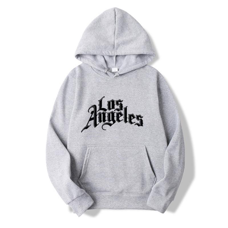 Los Angeles Druck Sweatshirts Frauen Lose Hip Hop Stil Hoodies Hohe Qualität Frühling Herbst Casual Mit Kapuze Pullover Tops M von Joom DACH