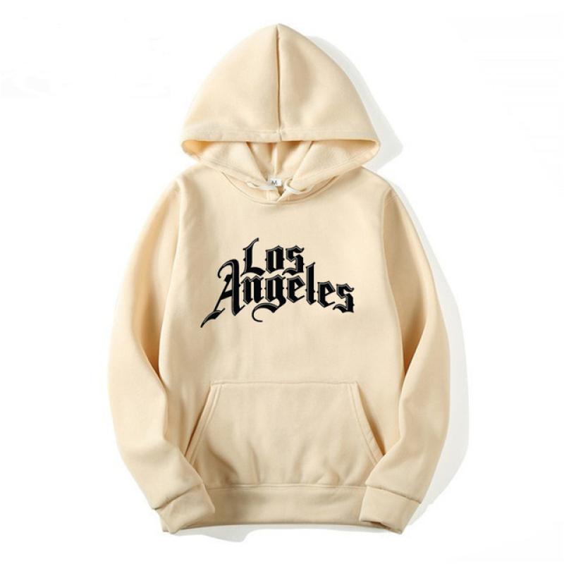 Los Angeles Druck Sweatshirts Frauen Lose Hip Hop Stil Hoodies Hohe Qualität Frühling Herbst Casual Mit Kapuze Pullover Tops XXXL von Joom DACH