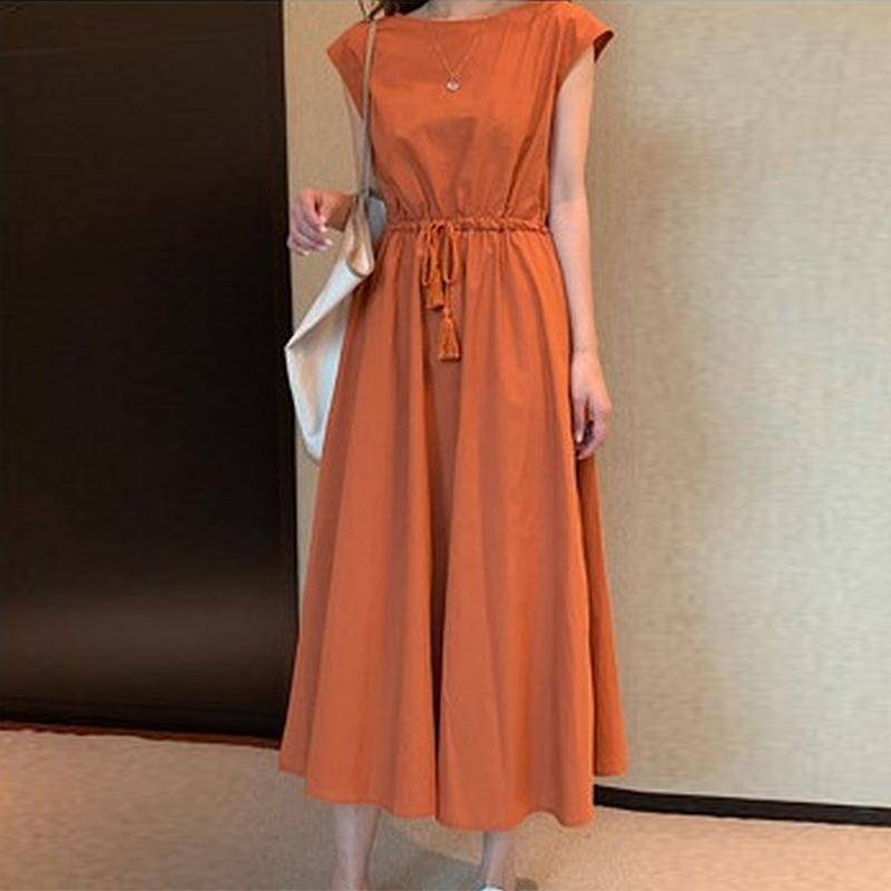 Lose Baumwolle Sommer Kleid Weibliche Abend Vintage Langes Kleid Frauen Kurzarm Casual Strand Frau Kleider 15301 XL von Joom DACH