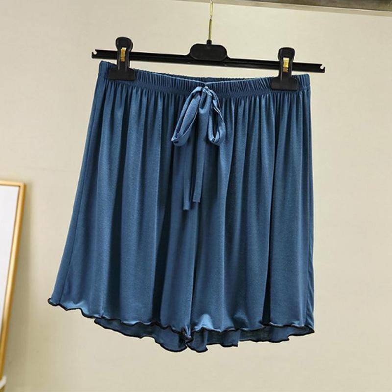 Lose Hause Shorts frauen Einfarbig Große Größe Hosen Oberbekleidung Casual Hosen Eis Seide Sommer Fünf-Punkte Hosen XXXL von Joom DACH