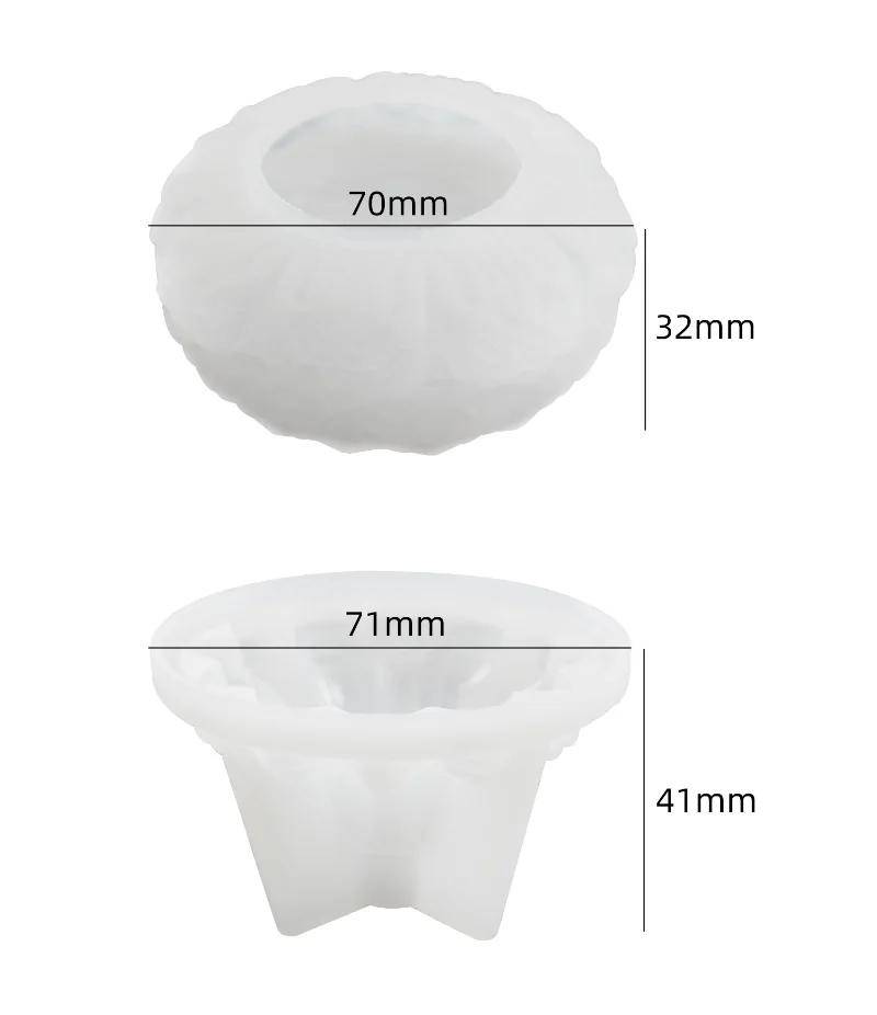 Lotus Kerzenständer Silikonform DIY Kerzenhalter Gips Harzform Kerzenbecher Vorratsbehälter Gipsform Home Dekoration light green von Joom DACH