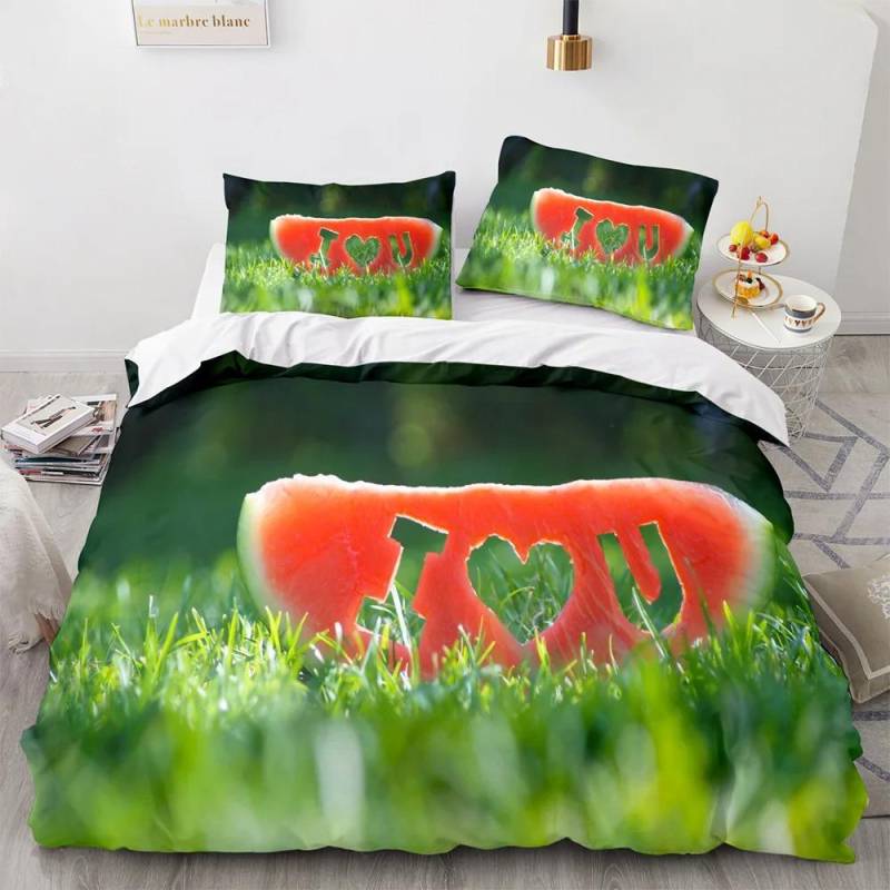 Love Bettbezug Queen Herzförmige Bettwäsche-Sets Weiß Romantische Polyester Bettbezug für Damen Herren Jungen Mädchen Teenager King Size EU single(135x200cm) von Joom DACH