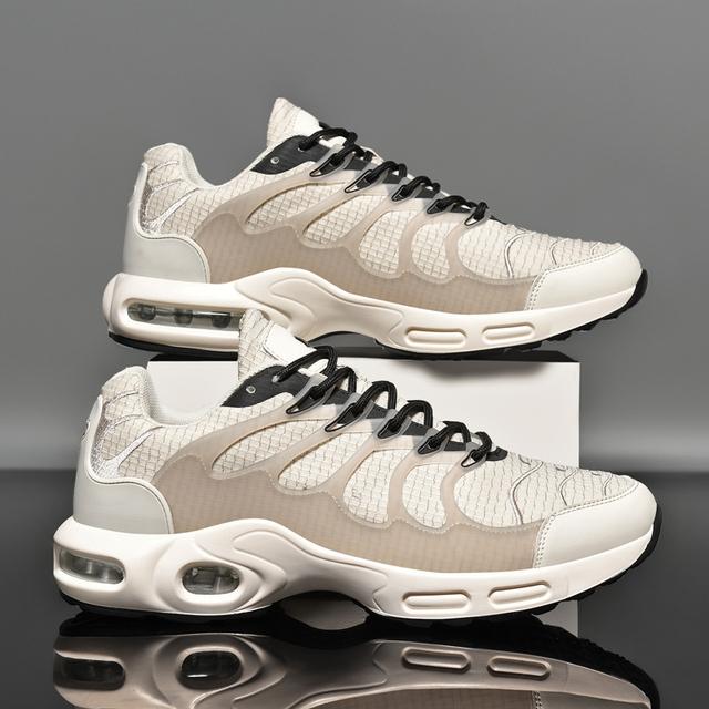 Luftpolster Laufschuhe Männer Atmungsaktive Runner Leichte Stricken Mesh Vamp Turnschuhe Wanderschuhe Tennis Schuhe Männlich Outdoor Schuh 44 von Joom DACH