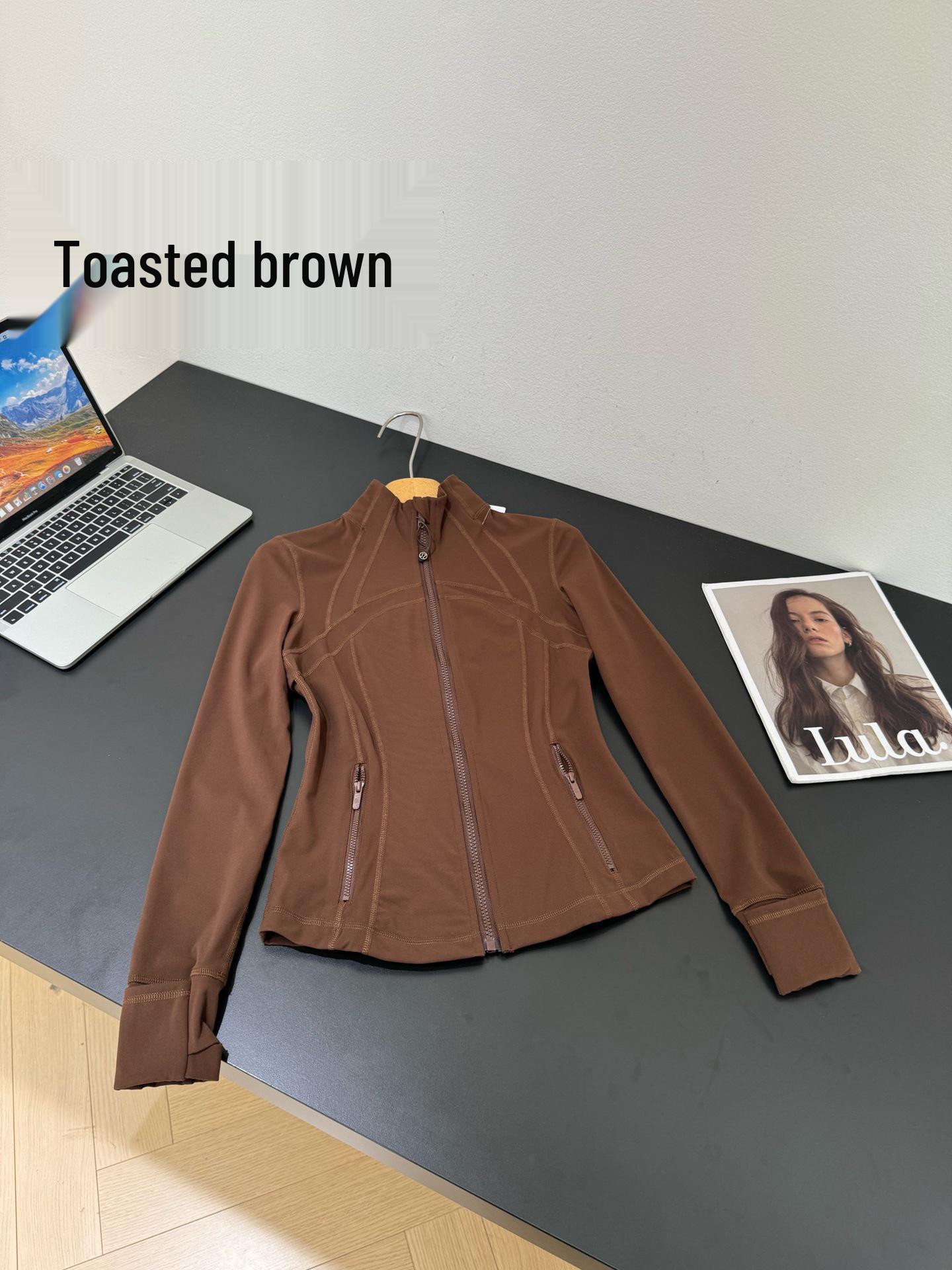 Lulu Damen Nude Feel Yoga Jacke - Slim Fit, Stehkragen, Langarm, Sportoberteil mit Reißverschluss für Laufen & Fitness. Small von Joom DACH