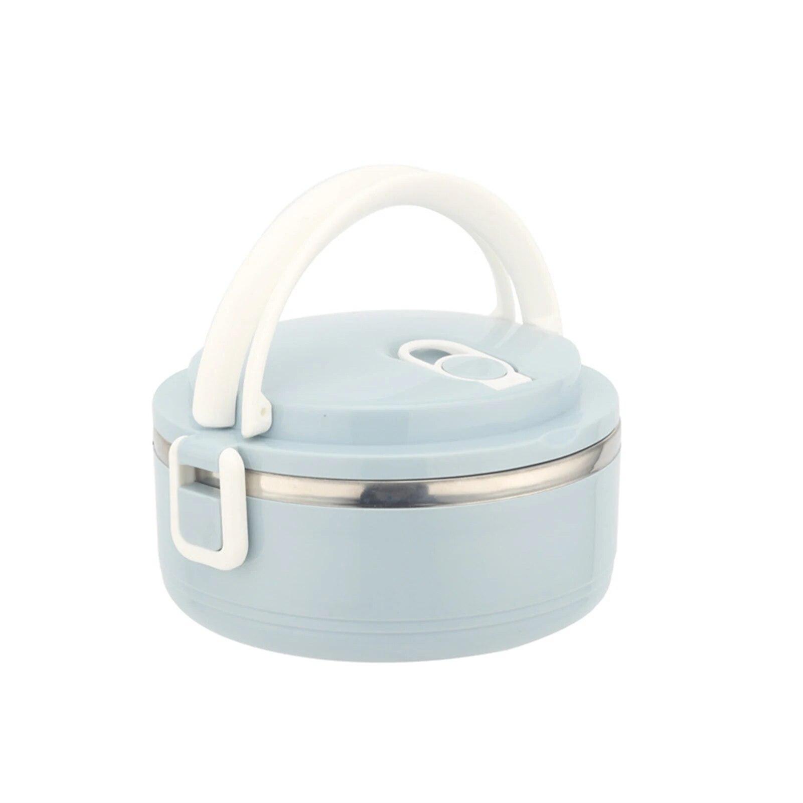 Lunchbox aus Edelstahl, stapelbare, auslaufsichere Thermo-Bento-Boxen für Erwachsene und Kinder, tragbarer Lebensmittelbehälter für Picknicks zu Hause, bei der Arbeit 1PCS blau von Joom DACH