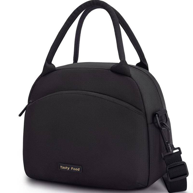 Lunchtasche Damen Isolierte Umhängetasche Herren Wasserdichte Lunch-Kühltasche Isolierte Lunchbox Tragbare Handtasche Picknick-Bento-Tasche schwarz von Joom DACH