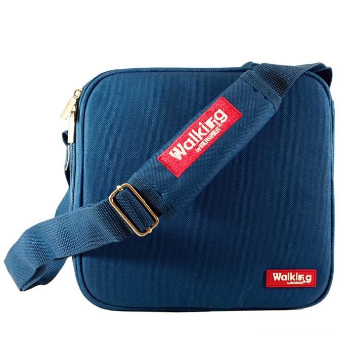 Lunchtasche - Q0986 - 23x22x13.5 cm - Polyester - Blau - Inklusive : Gabel und Tupperware blau von Joom DACH