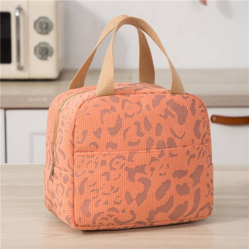 Lunchtasche mit großer Kapazität, Kühltasche für Lebensmittel, Aluminiumfolie, Reißverschluss, Thermo-Lunchtaschen, wasserdichte Picknicktasche, tragbare Lunchtasche orange von Joom DACH