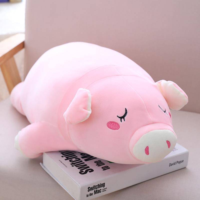 [Lustig] 40 ~ 60 cm Baby Schönes Plüschtier Liegend schlafendes rosa Schwein Puppen Weiche PP-Baumwolle Gefülltes Haltekissen Spielzeug Mädchen Geschenk 30cm rosa von Joom DACH