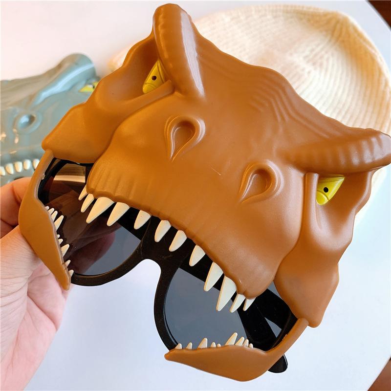 Lustige Cartoon Dinosaurier Brille Kinder Kostüm Geburtstagsparty Niedliche Sonnenbrille Foto-Requisiten braun von Joom DACH
