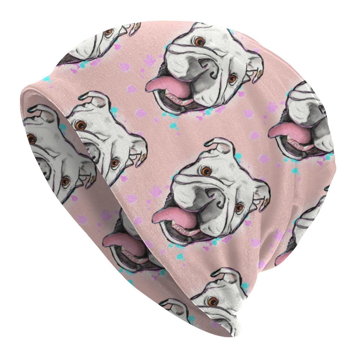 Lustige Frenchies Französische Bulldogge Hip Hop Skullies Mützen Damen Unisex Winter Slouchy Beanie Mütze Hund Tier Strickmütze für Ski Skullies Beanie Hat von Joom DACH