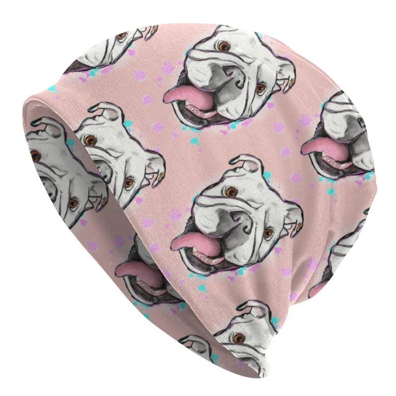 Lustige Frenchies Französische Bulldogge Hip Hop Skullies Mützen Damen Unisex Winter Slouchy Beanie Mütze Hund Tier Strickmütze für Ski Skullies Beanie Hat von Joom DACH