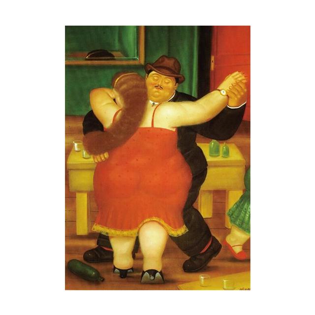 Lustige Mona Lisa-Kunst-Leinwandposter und -Drucke von Fernando Botero, berühmte Gemälde, Wandkunstbilder für die Wohndekoration 60*100cm von Joom DACH