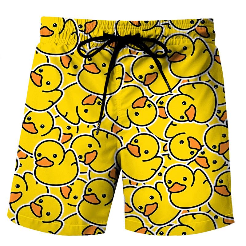 Lustige Strandshorts mit Schweine-Grafik für Männer, 3D-Druck, Enten-Boardshorts, Sport-Badehose, Badeanzug für Männer, coole Eis-Shorts M von Joom DACH