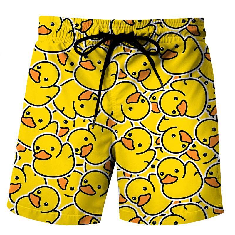 Lustige Strandshorts mit Schweine-Grafik für Männer, 3D-Druck, Enten-Boardshorts, Sport-Badehose, Badeanzug für Männer, coole Eis-Shorts M von Joom DACH