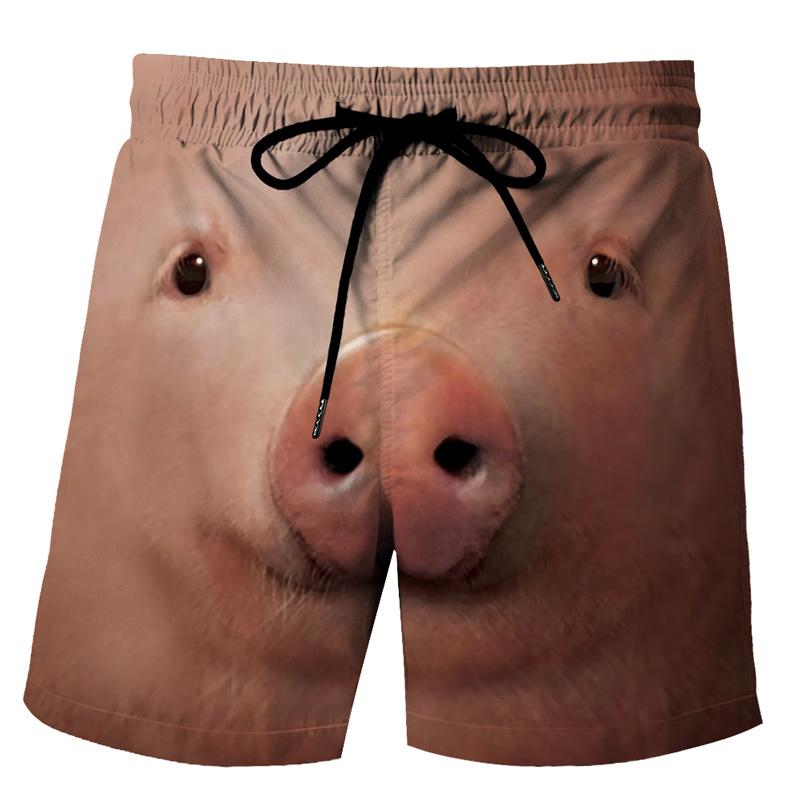 Lustige Strandshorts mit Schweine-Grafik für Männer, 3D-Druck, Enten-Boardshorts, Sport-Badehose, Badeanzug für Männer, coole Eis-Shorts M von Joom DACH