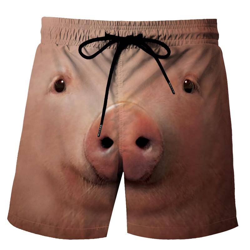 Lustige Strandshorts mit Schweine-Grafik für Männer, 3D-Druck, Enten-Boardshorts, Sport-Badehose, Badeanzug für Männer, coole Eis-Shorts M von Joom DACH