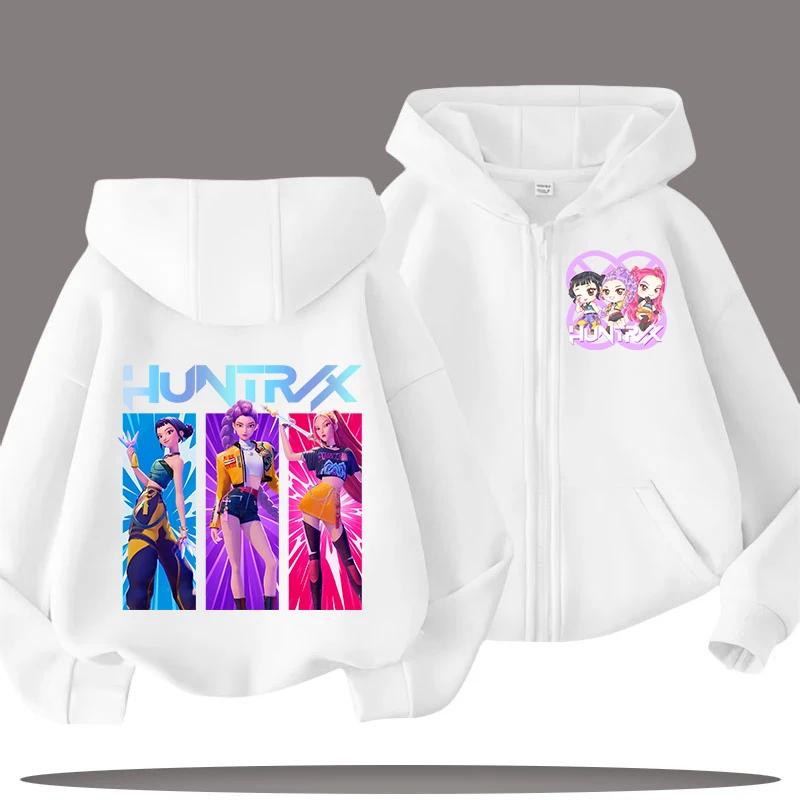 Lustige Sweatshirts mit Reißverschluss Kpop Dämonenjäger Hoodie Kinderkleidung Kind Mädchen Junge Sweatshirt Reißverschluss Kapuzenpullover Baby Freizeit Oberteil 120 von Joom DACH