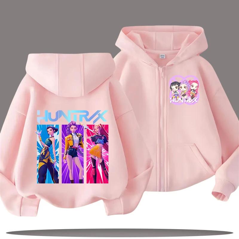 Lustige Sweatshirts mit Reißverschluss Kpop Dämonenjäger Hoodie Kinderkleidung Kind Mädchen Junge Sweatshirt Reißverschluss Kapuzenpullover Baby Freizeit Oberteil 120 von Joom DACH