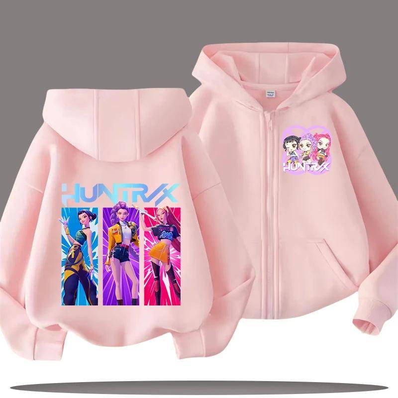 Lustige Sweatshirts mit Reißverschluss Kpop Dämonenjäger Hoodie Kinderkleidung Kind Mädchen Junge Sweatshirt Reißverschluss Kapuzenpullover Baby Freizeit Oberteil 120 von Joom DACH