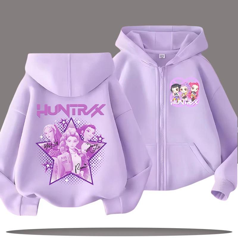 Lustige Sweatshirts mit Reißverschluss Kpop Dämonenjäger Hoodie Kinderkleidung Kind Mädchen Junge Sweatshirt Reißverschluss Kapuzenpullover Baby Freizeit Oberteil 120 von Joom DACH