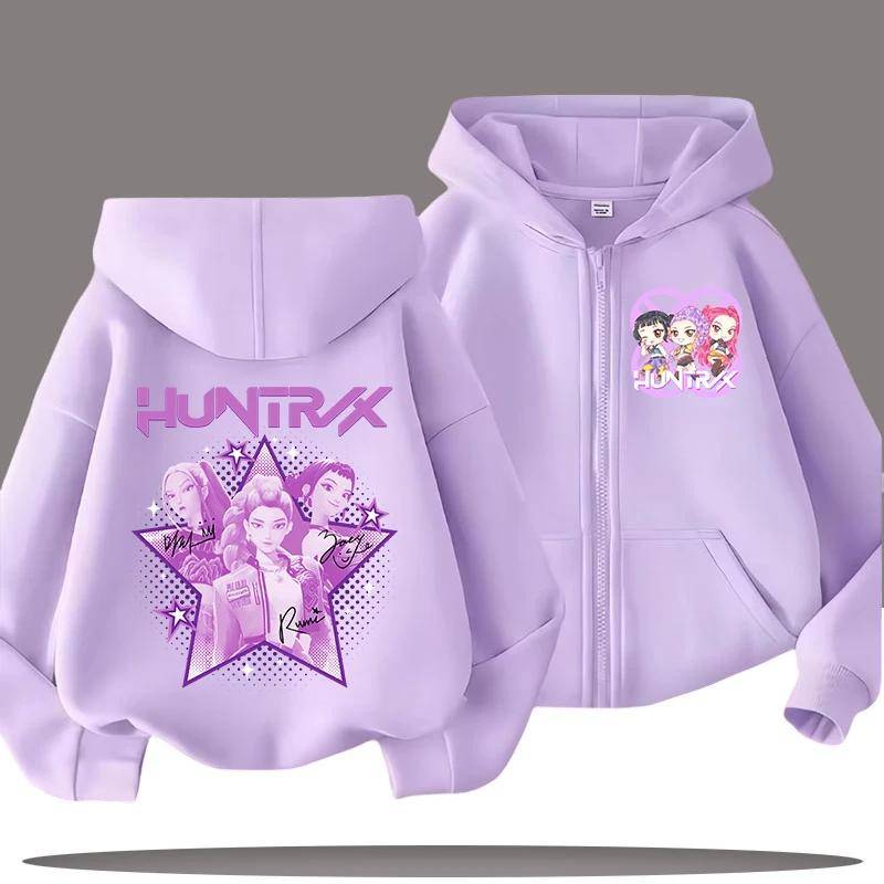 Lustige Sweatshirts mit Reißverschluss Kpop Dämonenjäger Hoodie Kinderkleidung Kind Mädchen Junge Sweatshirt Reißverschluss Kapuzenpullover Baby Freizeit Oberteil 120 von Joom DACH