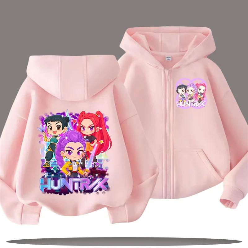 Lustige Sweatshirts mit Reißverschluss Kpop Dämonenjäger Hoodie Kinderkleidung Kind Mädchen Junge Sweatshirt Reißverschluss Kapuzenpullover Baby Freizeit Oberteil 130 von Joom DACH