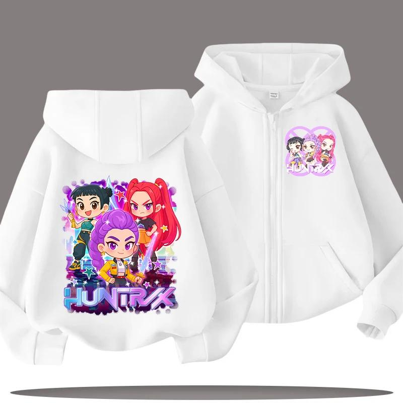 Lustige Sweatshirts mit Reißverschluss Kpop Dämonenjäger Hoodie Kinderkleidung Kind Mädchen Junge Sweatshirt Reißverschluss Kapuzenpullover Baby Freizeit Oberteil 130 von Joom DACH