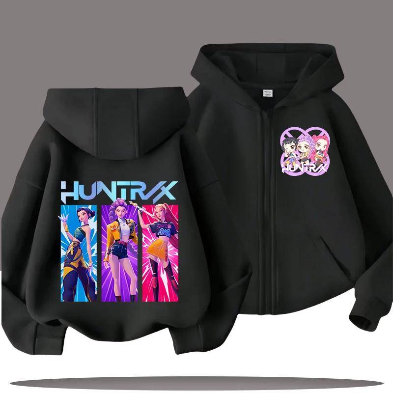 Lustige Sweatshirts mit Reißverschluss Kpop Dämonenjäger Hoodie Kinderkleidung Kind Mädchen Junge Sweatshirt Reißverschluss Kapuzenpullover Baby Freizeit Oberteil 130 von Joom DACH