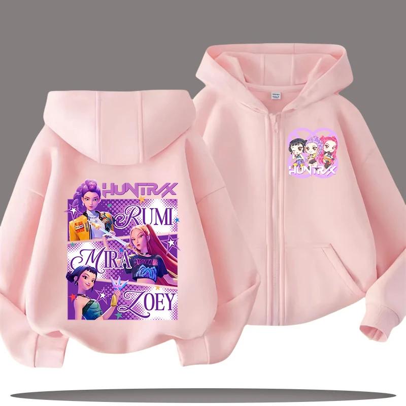 Lustige Sweatshirts mit Reißverschluss Kpop Dämonenjäger Hoodie Kinderkleidung Kind Mädchen Junge Sweatshirt Reißverschluss Kapuzenpullover Baby Freizeit Oberteil 130 von Joom DACH
