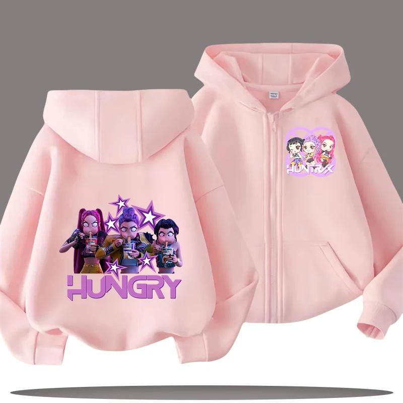 Lustige Sweatshirts mit Reißverschluss Kpop Dämonenjäger Hoodie Kinderkleidung Kind Mädchen Junge Sweatshirt Reißverschluss Kapuzenpullover Baby Freizeit Oberteil 130 von Joom DACH