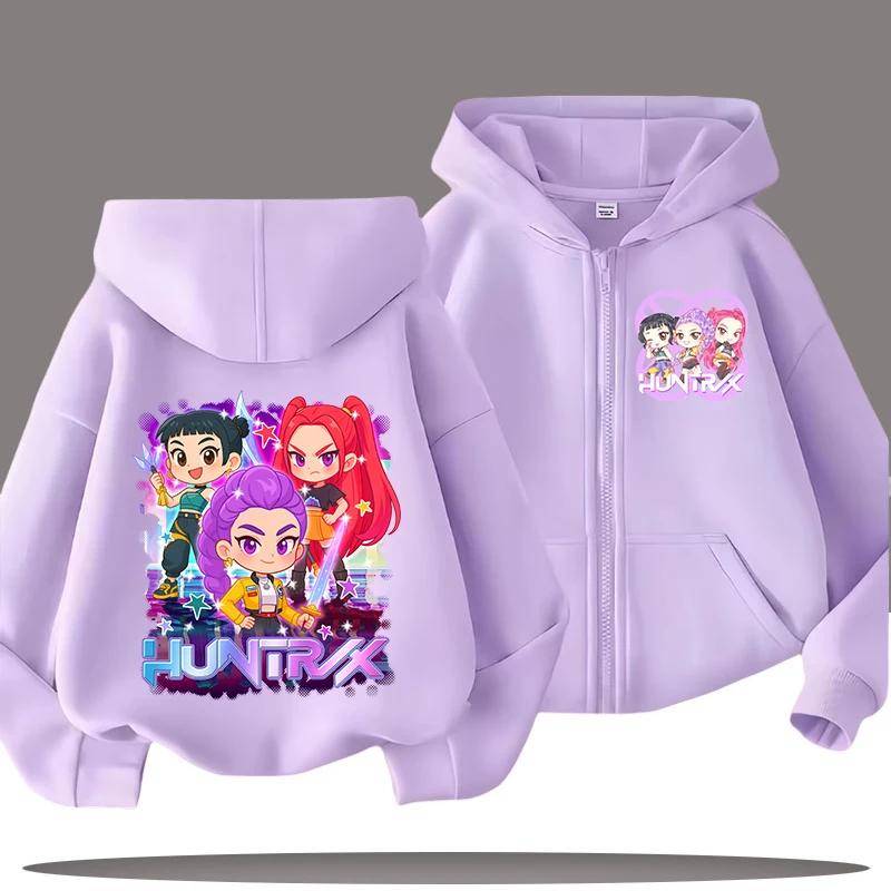 Lustige Sweatshirts mit Reißverschluss Kpop Dämonenjäger Hoodie Kinderkleidung Kind Mädchen Junge Sweatshirt Reißverschluss Kapuzenpullover Baby Freizeit Oberteil 140 von Joom DACH