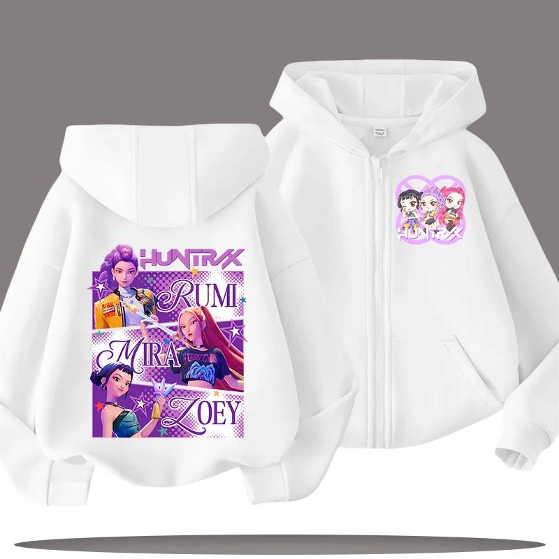Lustige Sweatshirts mit Reißverschluss Kpop Dämonenjäger Hoodie Kinderkleidung Kind Mädchen Junge Sweatshirt Reißverschluss Kapuzenpullover Baby Freizeit Oberteil 160 von Joom DACH