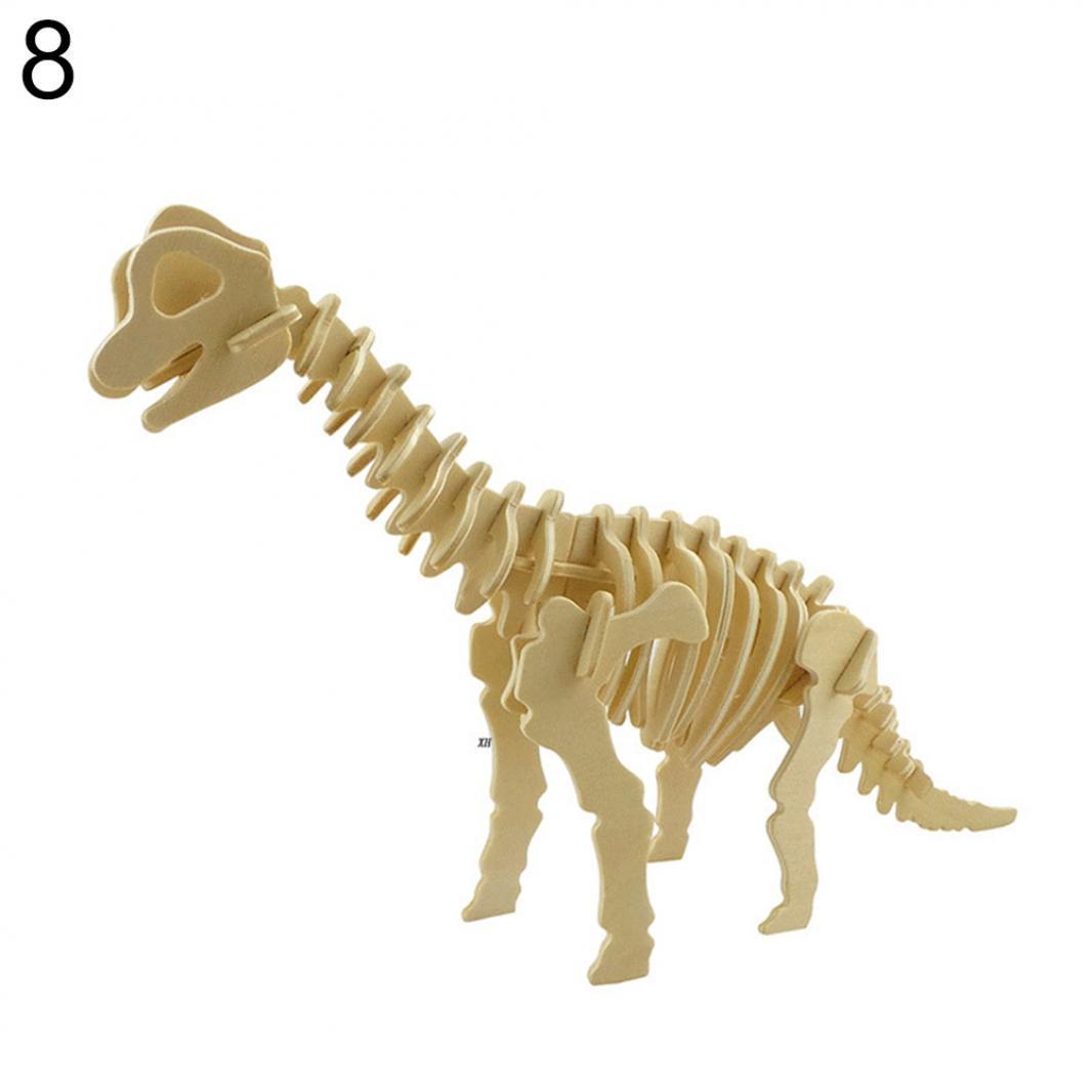 Lustiges 3D-Simulations-Dinosaurier-Skelett-Puzzle, DIY-Lernspielzeug aus Holz für Kinder von Joom DACH