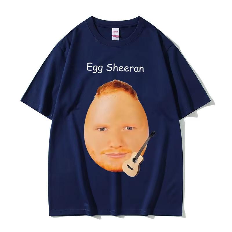 Lustiges Ei Ed Sheeran Meme T-Shirts Herren Damen Mode Lässige Harajuku T-Shirts Herren 100% Baumwolle Rundhals Kurzarm T-shirt 4XL von Joom DACH
