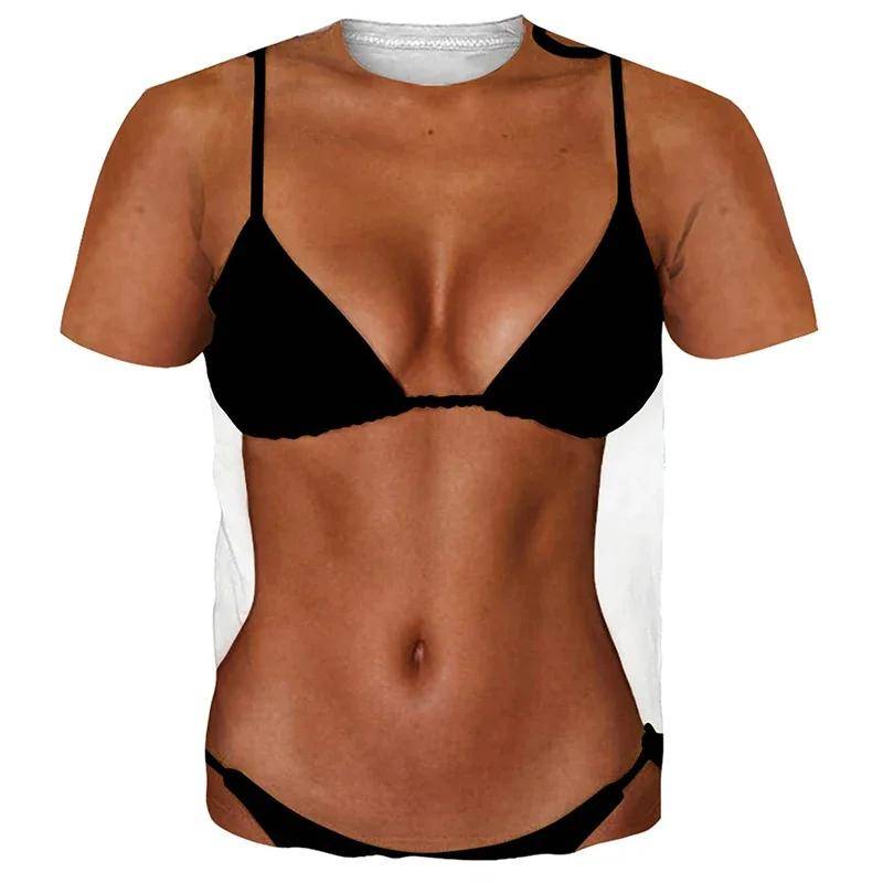 Lustiges T-Shirt mit 3D-Druck und Muskelgrafik für Herren, kurzärmelig, übergroß, Hip-Hop-T-Shirt, Tops, Unisex, neuartige T-Shirts, Streetwear M von Joom DACH