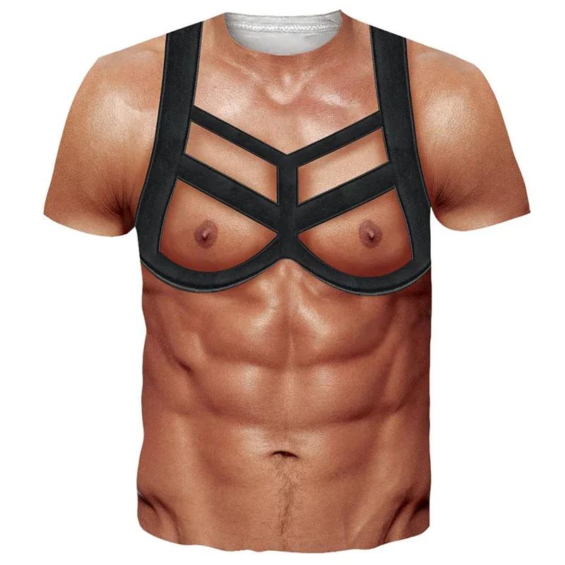 Lustiges T-Shirt mit 3D-Druck und Muskelgrafik für Herren, kurzärmelig, übergroß, Hip-Hop-T-Shirt, Tops, Unisex, neuartige T-Shirts, Streetwear XXXL Lustiges T-Shirt mit 3D-Druck und Muskelgrafik für Herren, kurzärmelig, übergroß, Hip-Hop-T-Shirt, Tops, Unisex, neuartige T-Shirts, Streetwear XXXL von Joom DACH