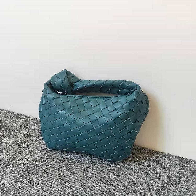 Luxuriöse Clutch mit Reißverschluss aus gewebtem Leder für Damen, modische Schultertasche, Hobo-Handtasche, weiche Hobo-Einkaufstasche von Joom DACH