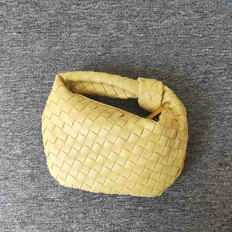 Luxuriöse Clutch mit Reißverschluss aus gewebtem Leder für Damen, modische Schultertasche, Hobo-Handtasche, weiche Hobo-Einkaufstasche von Joom DACH